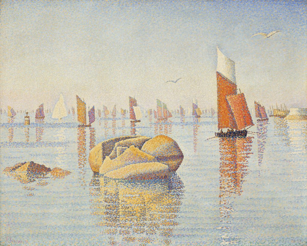 Peinture de Paul Signac, vue maritime.